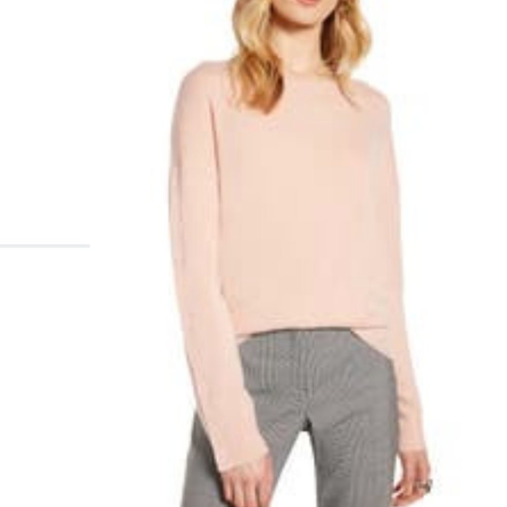 EUC - Cashmere/Wool Button Sleeve Sweater